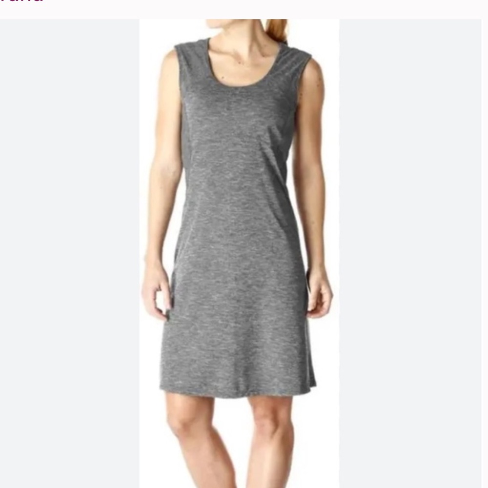 Prana calico gray mini dress size medium